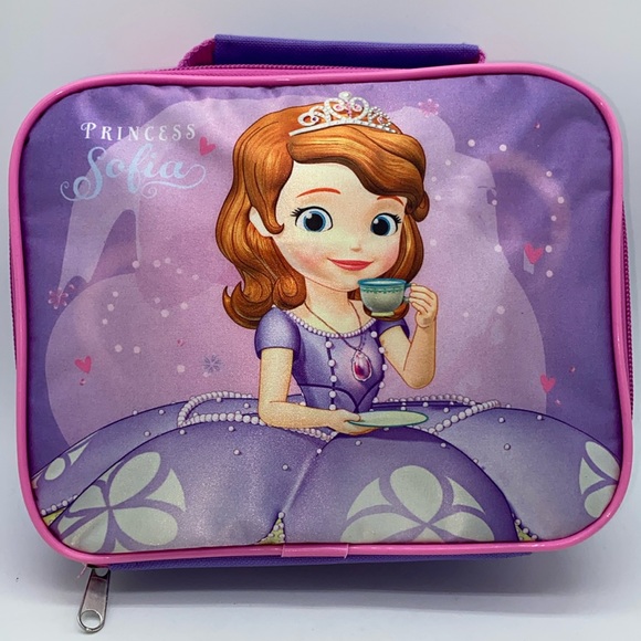 Disney Princess Sofia Soft Sided Zippered School Lunch Bag Kids - Picture 1 of 12
